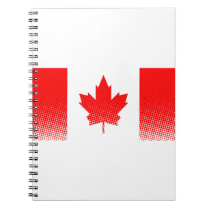 Flag Of Canada With Halftone Effect Notebook