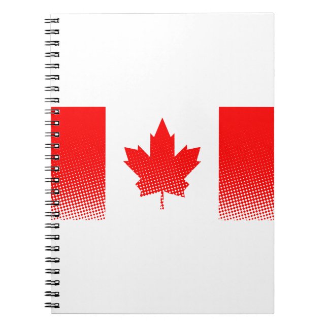 Flag Of Canada With Halftone Effect Notebook (Front)