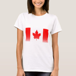 Flag Of Canada With Halftone Effect T-Shirt