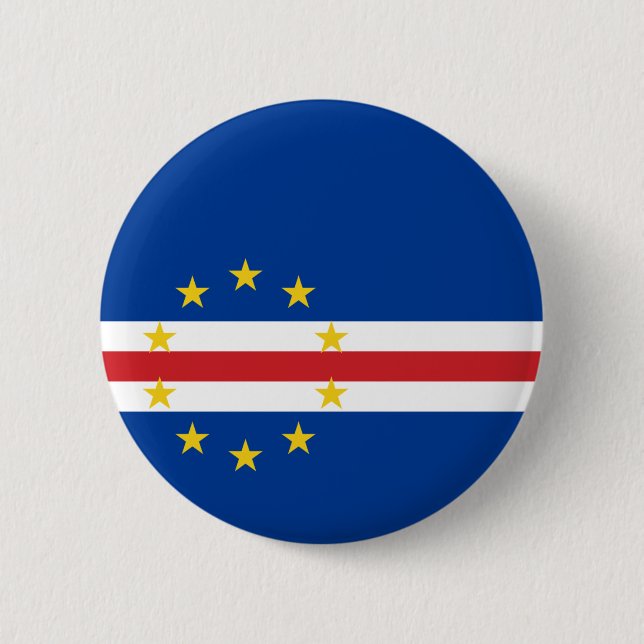 Flag of Cape Verde - Cape Verdean Pin Button (Front)