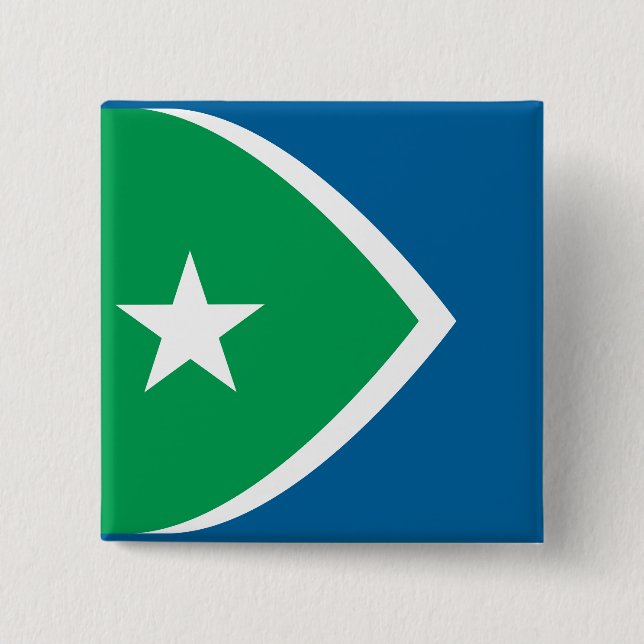 Flag of Cedar Rapids, Iowa 15 Cm Square Badge (Front)