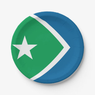 Flag of Cedar Rapids, Iowa Paper Plate