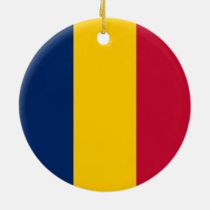 Flag of Chad (African Country) Ceramic Tree Decoration