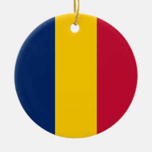 Flag of Chad Ceramic Tree Decoration