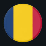 Flag of Chad Magnet<br><div class="desc">The national flag of the Republic of Chad (French: Drapeau du Tchad, Arabic: علم تشاد‎) is a vertical tricolor consisting (left to right) of a blue, a yellow and a red field. Blue was substituted for green to avoid confusion with Mali. The basic design is the same as that of...</div>