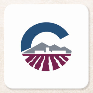 Flag of Chandler, Arizona Square Paper Coaster