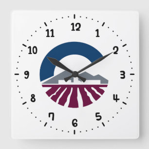 Flag of Chandler, Arizona Square Wall Clock
