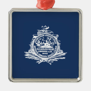 Flag of Charleston (South Carolina) Metal Tree Decoration