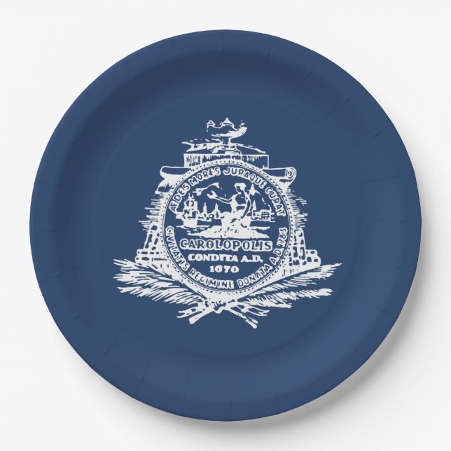 Flag of Charleston (South Carolina) Paper Plate (Front)