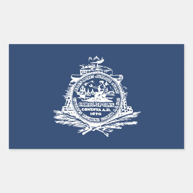 Flag of Charleston, South Carolina Rectangular Sti Rectangular Sticker (Front)