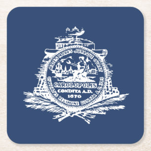 Flag of Charleston, South Carolina Square Paper Co Coaster