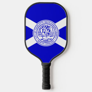 Flag of Charlotte, North Carolina Pickleball Paddle