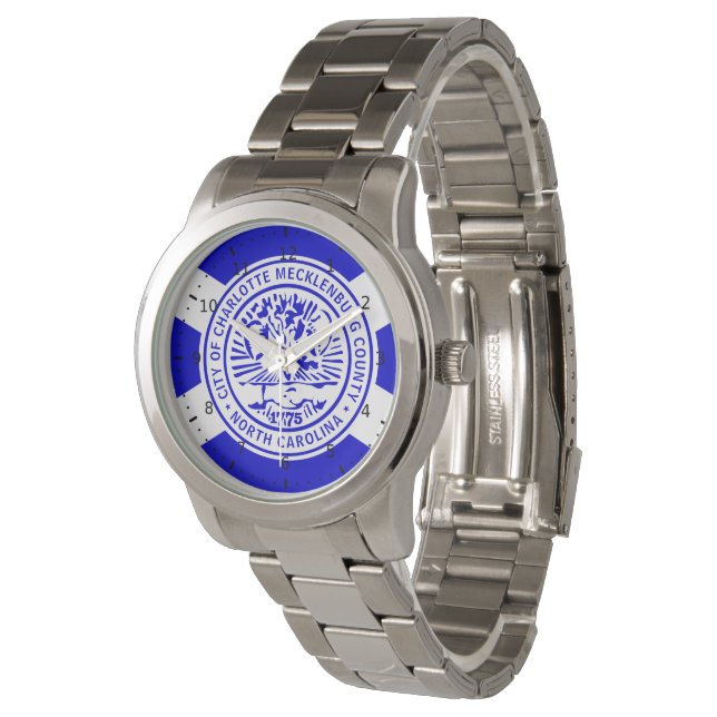 Flag of Charlotte, North Carolina  Watch (Angled)