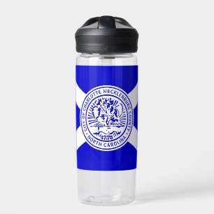 Flag of Charlotte, North Carolina Water Bottle