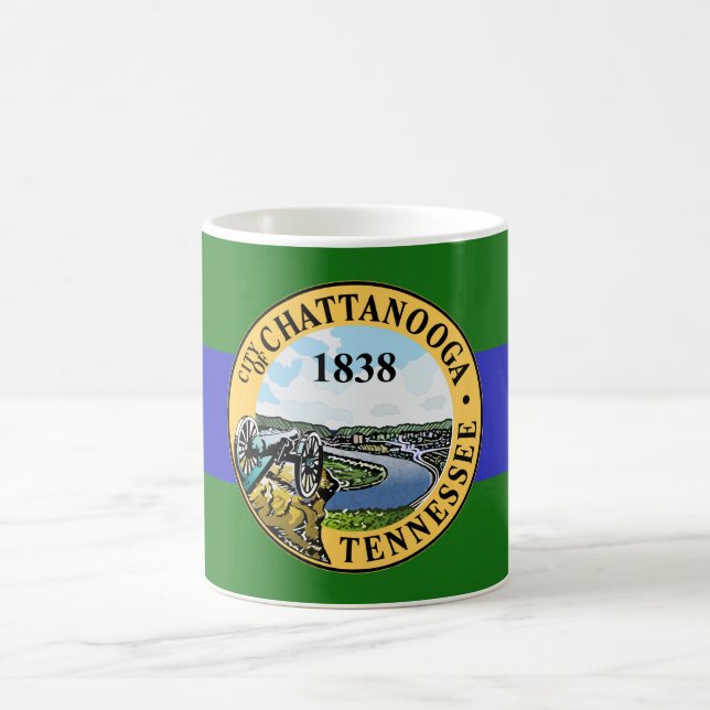 Flag of Chattanooga, Tennessee Coffee Mug (Center)