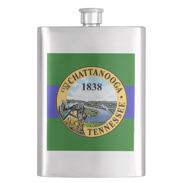 Flag of Chattanooga, Tennessee Flask (Front)