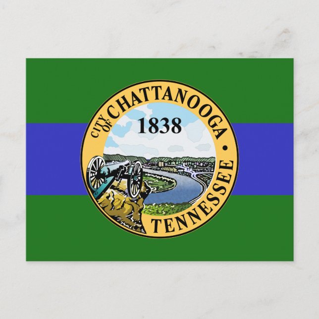 Flag of Chattanooga, Tennessee Postcard (Front)