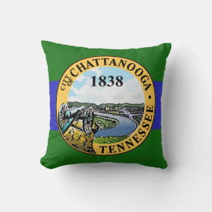 Flag of Chattanooga, Tennessee Throw Pillow