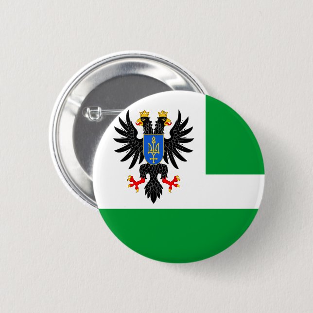 Flag of Chernihiv Oblast 6 Cm Round Badge (Front & Back)