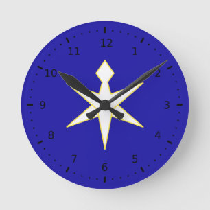 Flag of Chiba Prefecture, Japan Round Clock