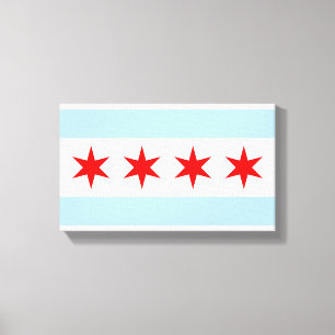 Flag of Chicago Canvas Print
