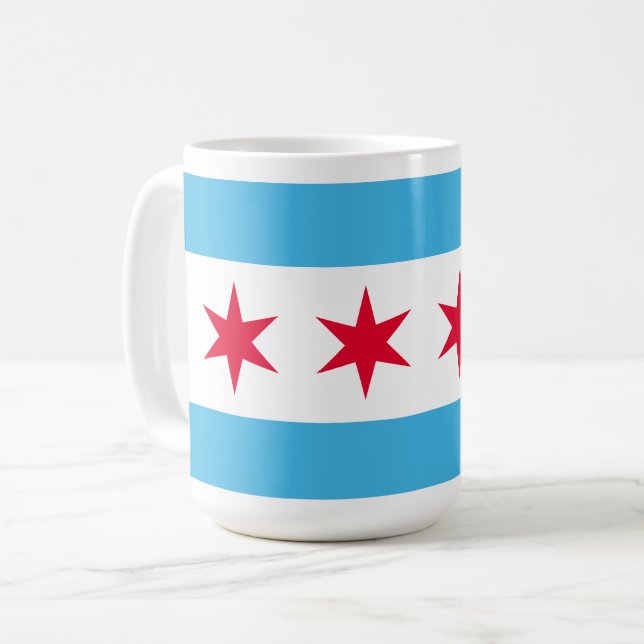 Flag of Chicago Coffee Mug (Front Left)