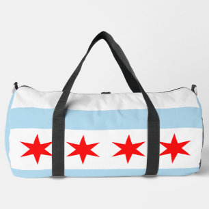 Flag of Chicago, Illinois Duffle Bag