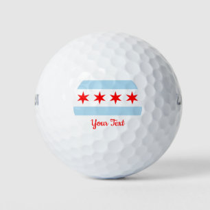 Flag of Chicago, Illinois Golf Balls