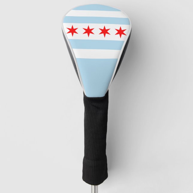 Flag of Chicago, Illinois Golf Head Cover (Front)