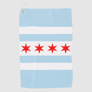 Flag of Chicago, Illinois Golf Towel