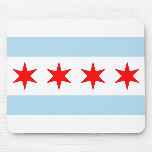 Flag of Chicago, Illinois Mouse Pad (Front)
