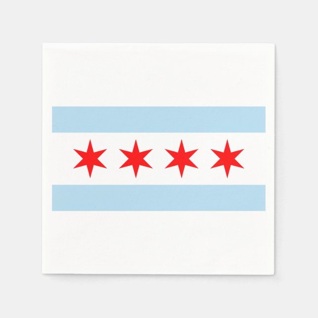 Flag of Chicago, Illinois Napkin (Front)