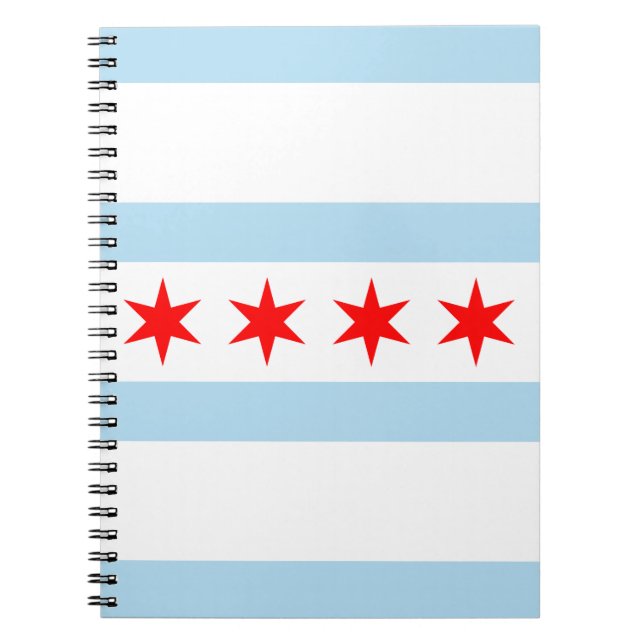 Flag of Chicago, Illinois Notebook (Front)