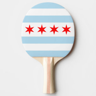 Flag of Chicago, Illinois Ping-Pong Paddle