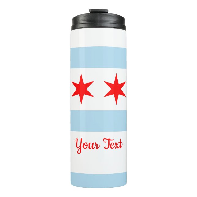 Flag of Chicago, Illinois Thermal Tumbler (Front)