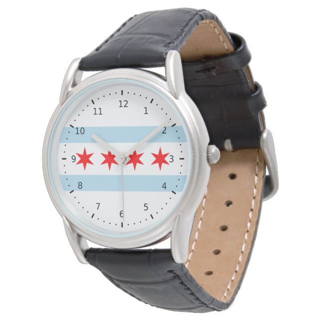 Flag of Chicago, Illinois Watch (Angled)