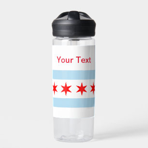 Flag of Chicago, Illinois Water Bottle