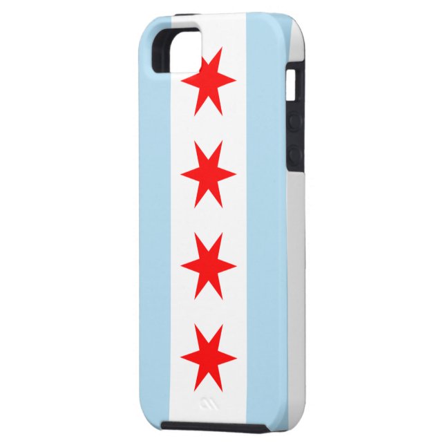 Flag of Chicago iPhone 5 Case-Mate Tough™ Case-Mate iPhone Case (Back Left)