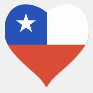 Flag of Chile Heart Sticker