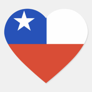 Flag of Chile Heart Sticker