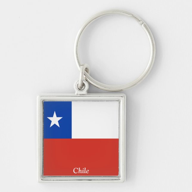 Flag of Chile Key Ring (Front)