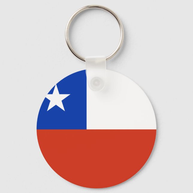 Flag of Chile Key Ring (Front)