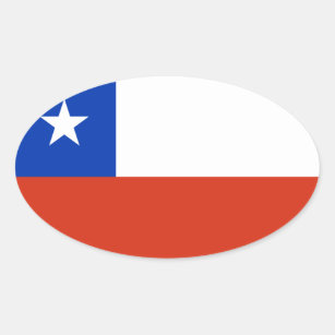 Flag of Chile Oval Sticker