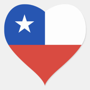 Flag of Chile Sticker (Heart)