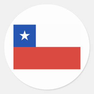 Flag of Chile  Tshirts, Buttons, Apparel Classic Round Sticker
