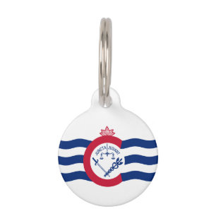 Flag of Cincinnati, Ohio Pet ID Tag