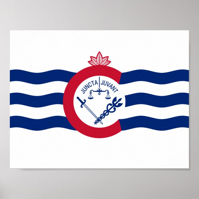 Flag of Cincinnati, Ohio Poster (Front)