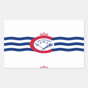 Flag of Cincinnati, Ohio Rectangular Sticker