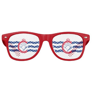 Flag of Cincinnati, Ohio Retro Sunglasses