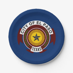 Flag of City of El Paso, Texas Paper Plates